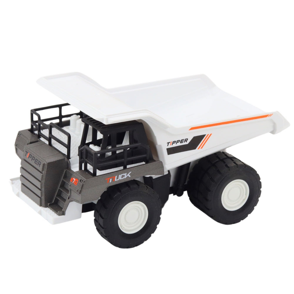Byggdumptruck leksak med drivning och rörlig flak 14 cm plast/metall