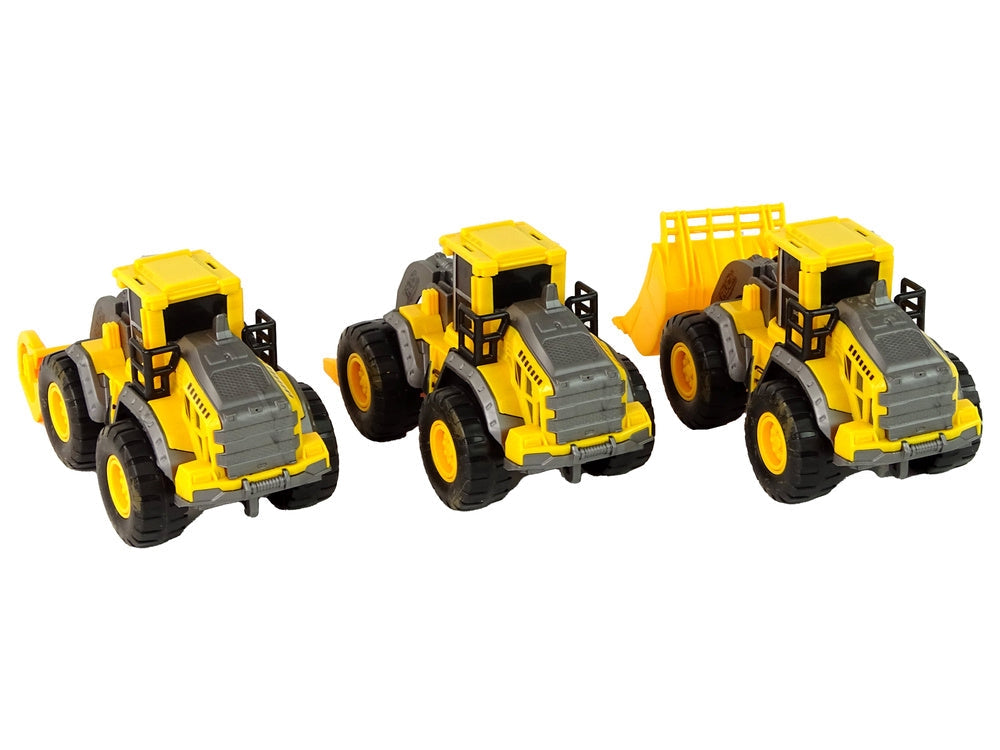 Byggfordon leksaksset 3-pack 17 cm friktionsdrift från 3 år