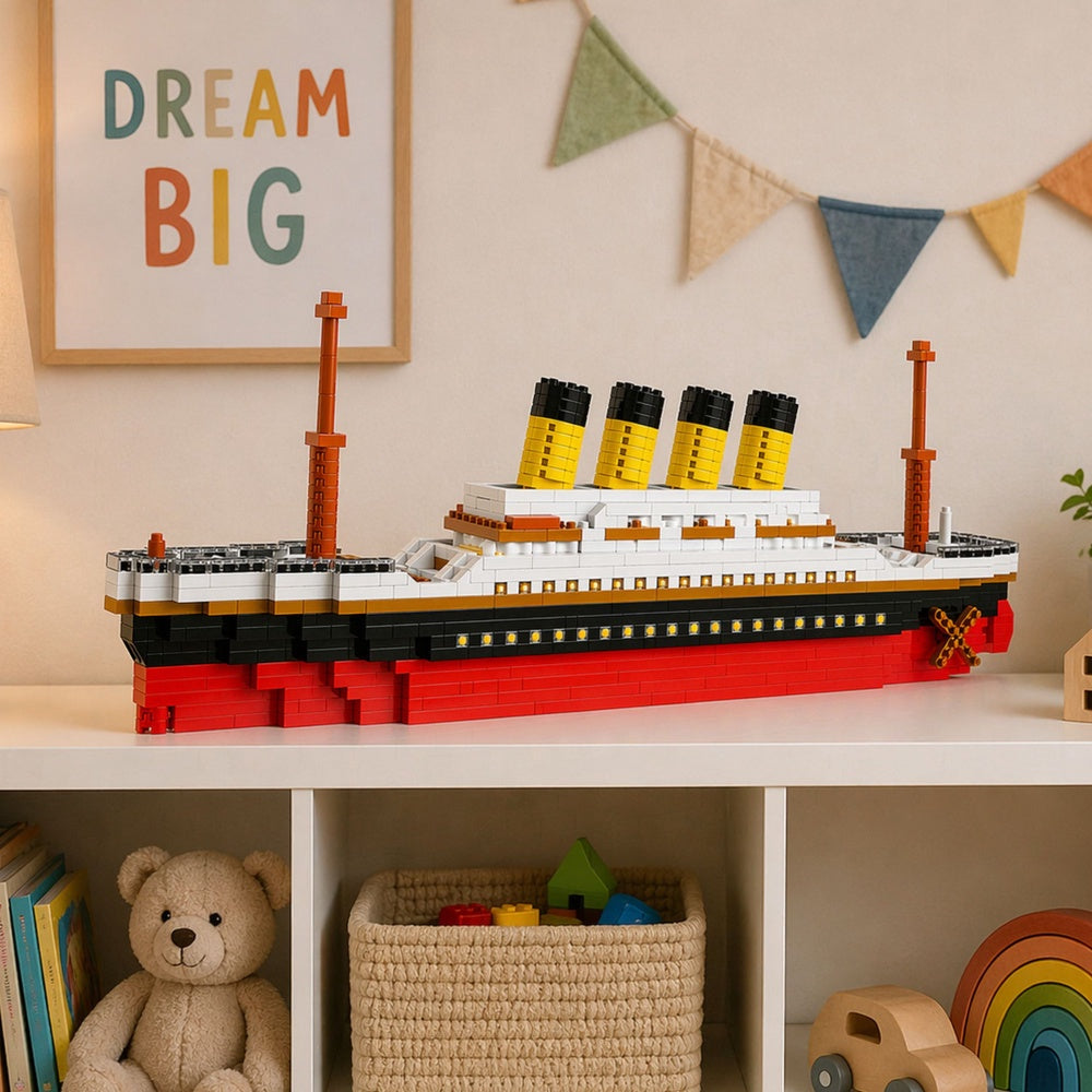 Byggkloss-set Titanic skeppsmodell 3327 delar 60 cm