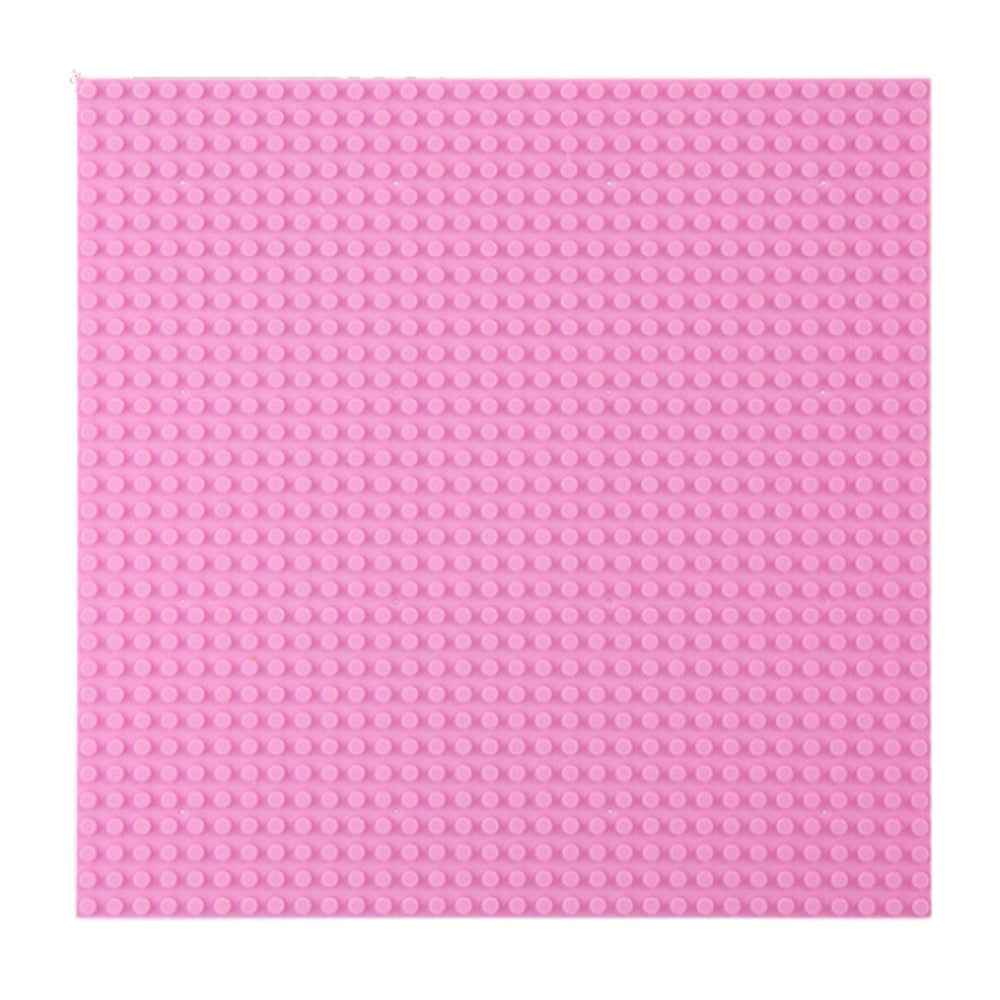 Byggplatta 25,5x25,5 cm rosa, kompatibel med byggklossar