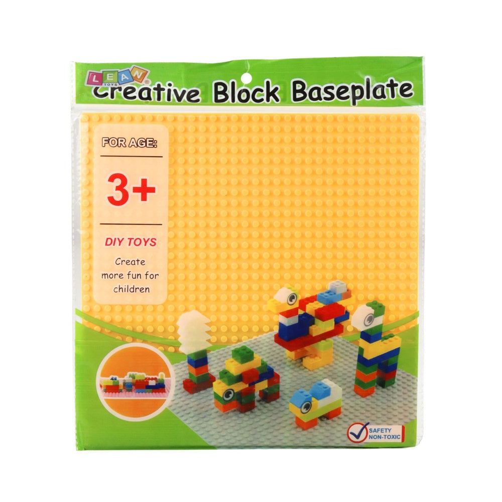 Byggplatta med nubb 25,5x25,5 cm i plast kompatibel med byggklossar