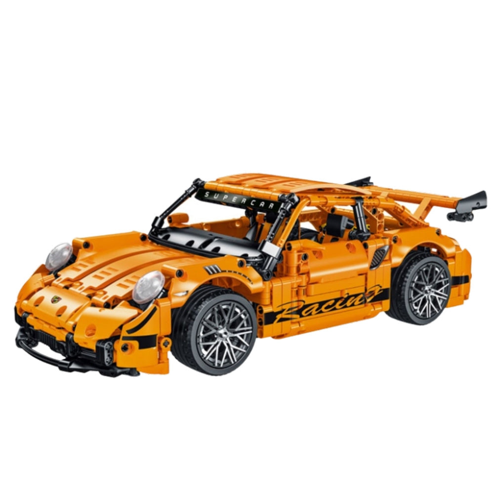 Byggsats sportbil GT Racing 1:14 1268 delar orange öppningsbara dörrar