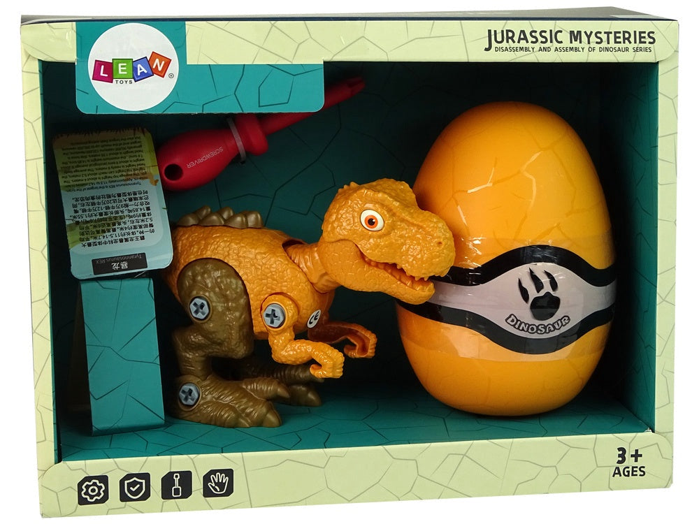 Byggset dinosaurie T-Rex med ägg och skruvmejsel 20 cm 3+ år