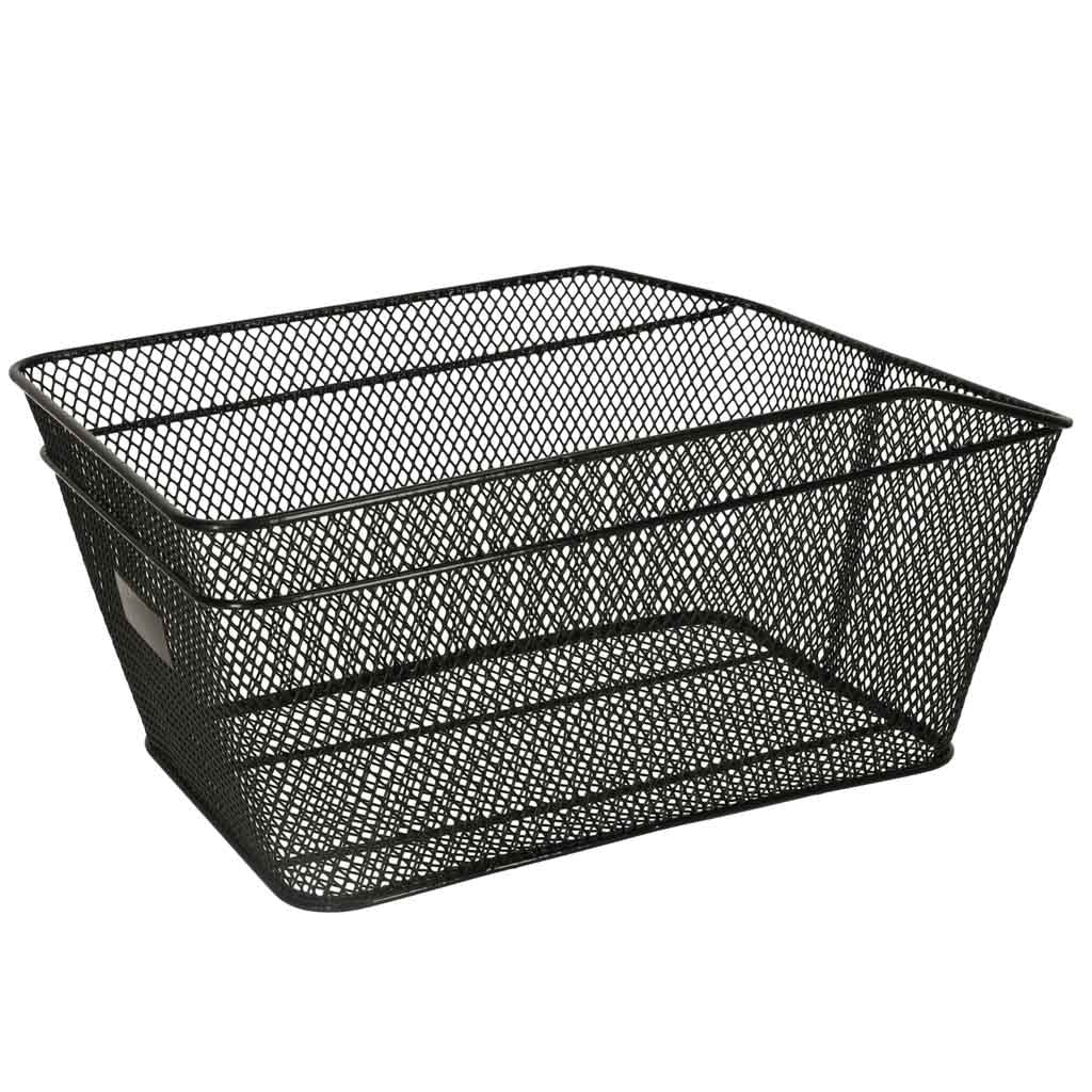 Cykelkorg för bagagebärare i metall svart 41x29 cm universalfäste