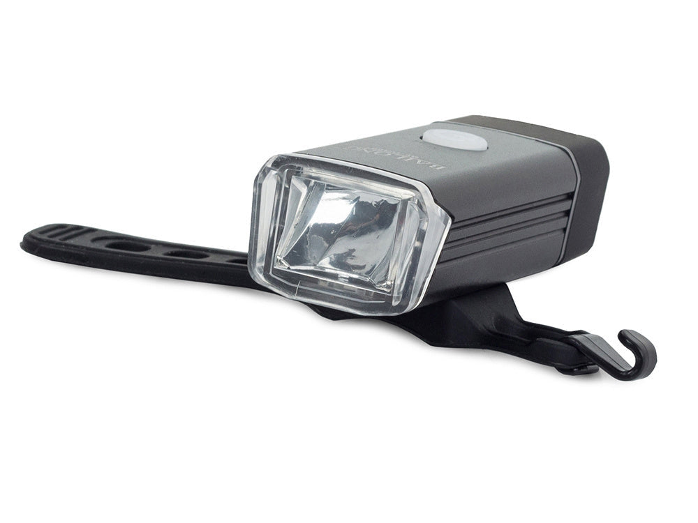 Cykellampa fram LED 180 lm USB-laddning svart 8 cm med fäste