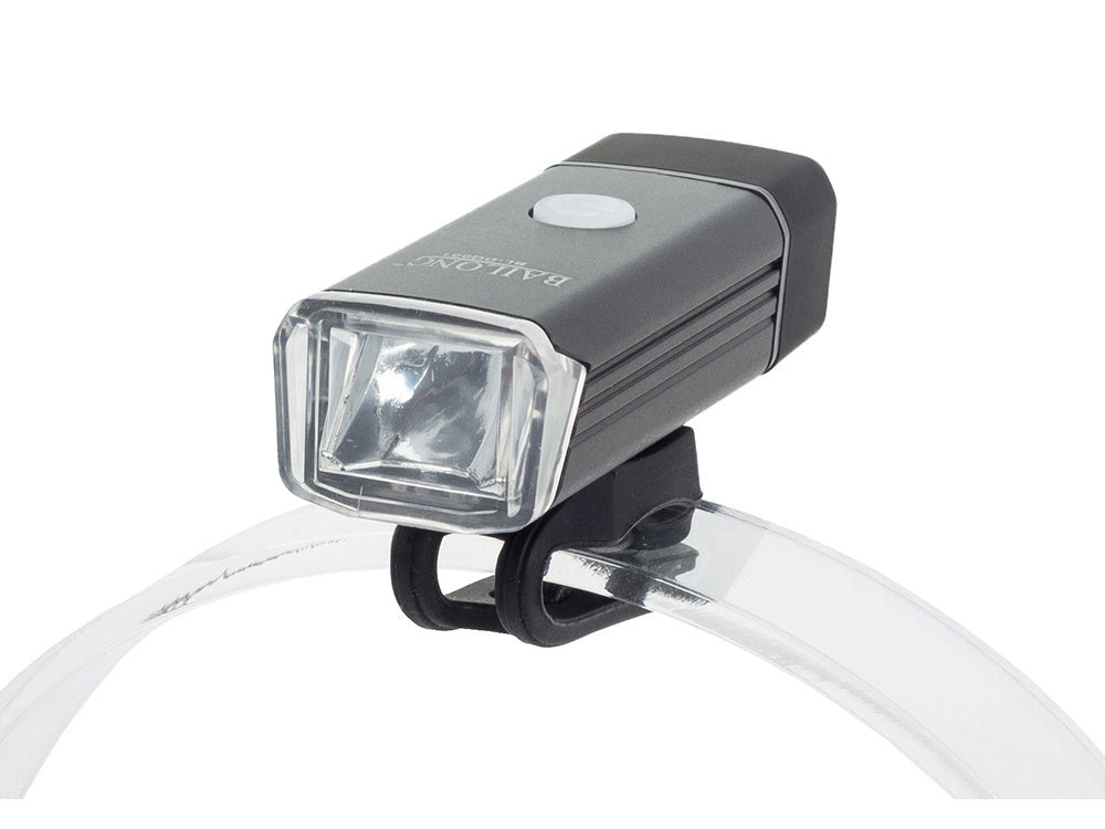 Cykellampa fram LED 180 lm USB-laddning svart 8 cm med fäste