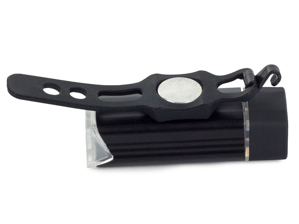 Cykellampa fram LED 180 lm USB-laddning svart 8 cm med fäste