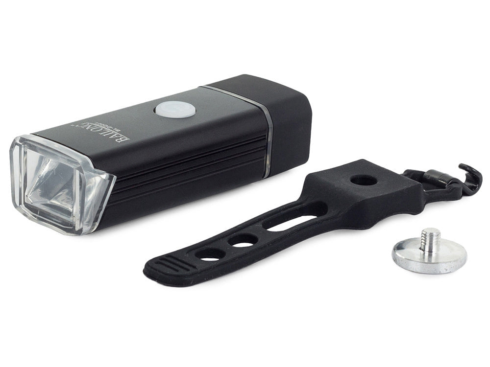 Cykellampa fram LED 180 lm USB-laddning svart 8 cm med fäste