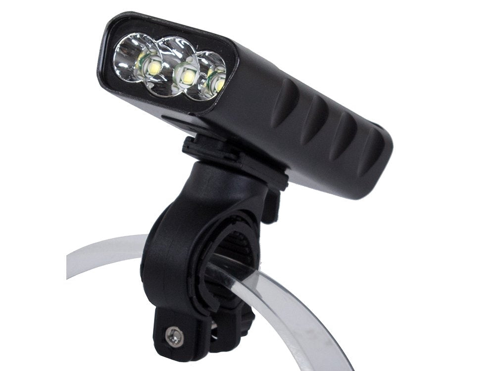 Cykellampa med powerbank 3x CREE XM-L T6 USB IPX5 svart