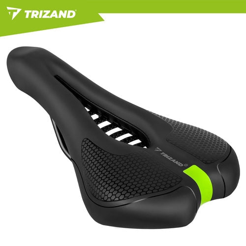 Cykelsadel ergonomisk mjuk stoppning 28x14 cm svart universal