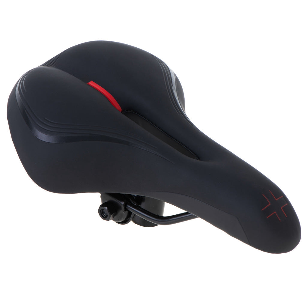 Cykelsadel sport unisex med mittöppning skumfyllning 27x15,5 cm