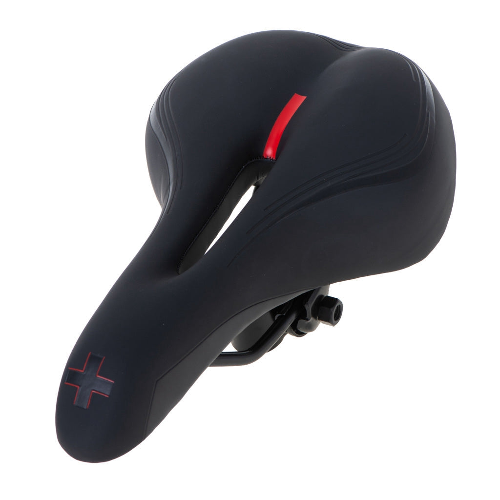 Cykelsadel sport unisex med mittöppning skumfyllning 27x15,5 cm