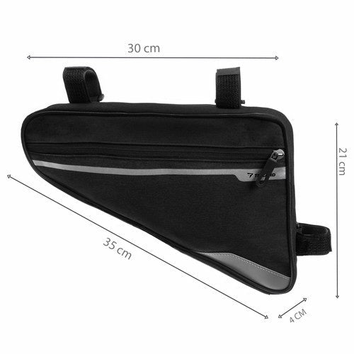 Cykelväska 1,2 l universell med kardborrefäste och reflexdetaljer
