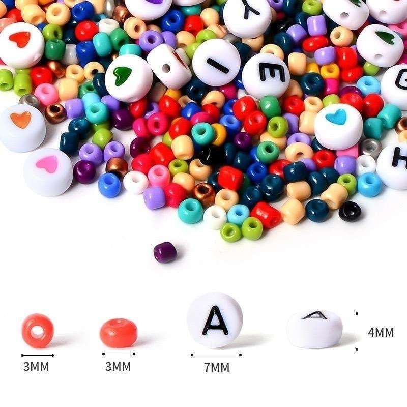 DIY Pärllåda Seed Beads & Bokstavspärlor – 3900 Pärlor för