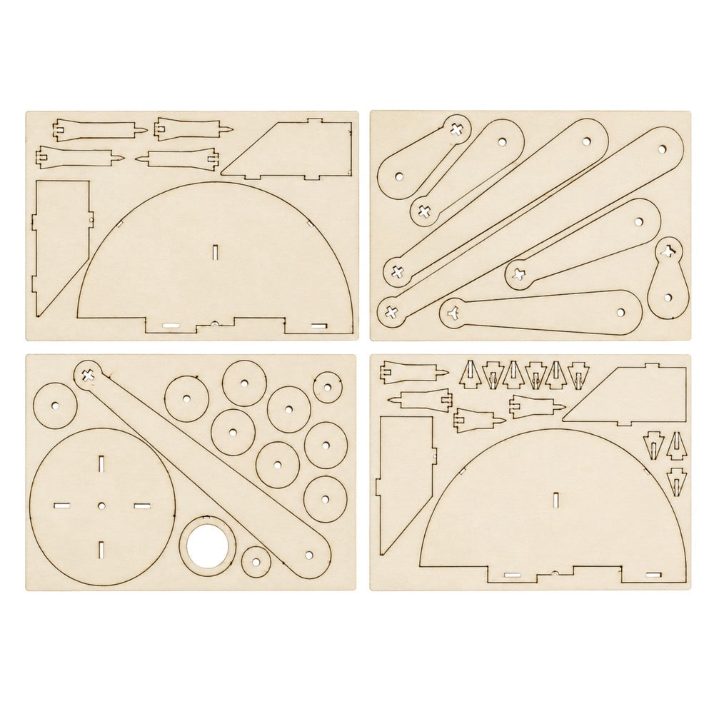 DIY-kit solsystemmodell i trä – byggsats för barn, 23 x 15,5 x 5 cm
