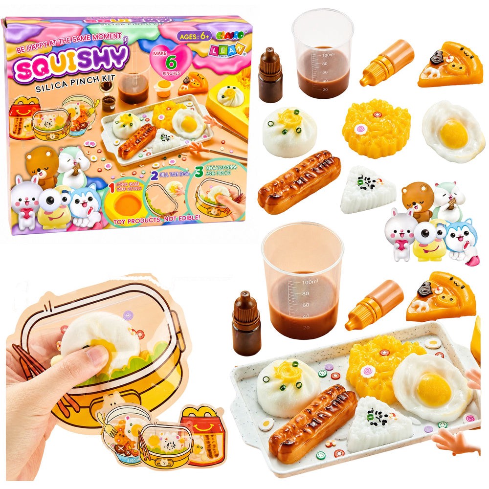 DIY squishy pysselkit frukost/mat med formar – gör 6 squishies