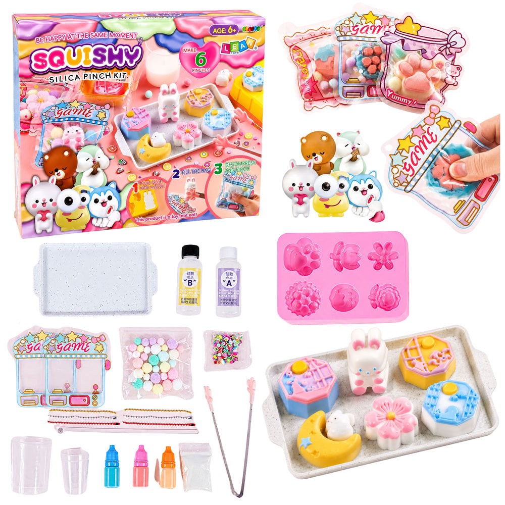 DIY squishy skaparkit kawaii kaniner & desserter – gör 6 figurer