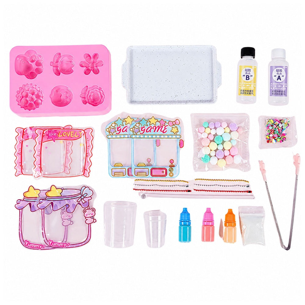 DIY squishy skaparkit kawaii kaniner & desserter – gör 6 figurer