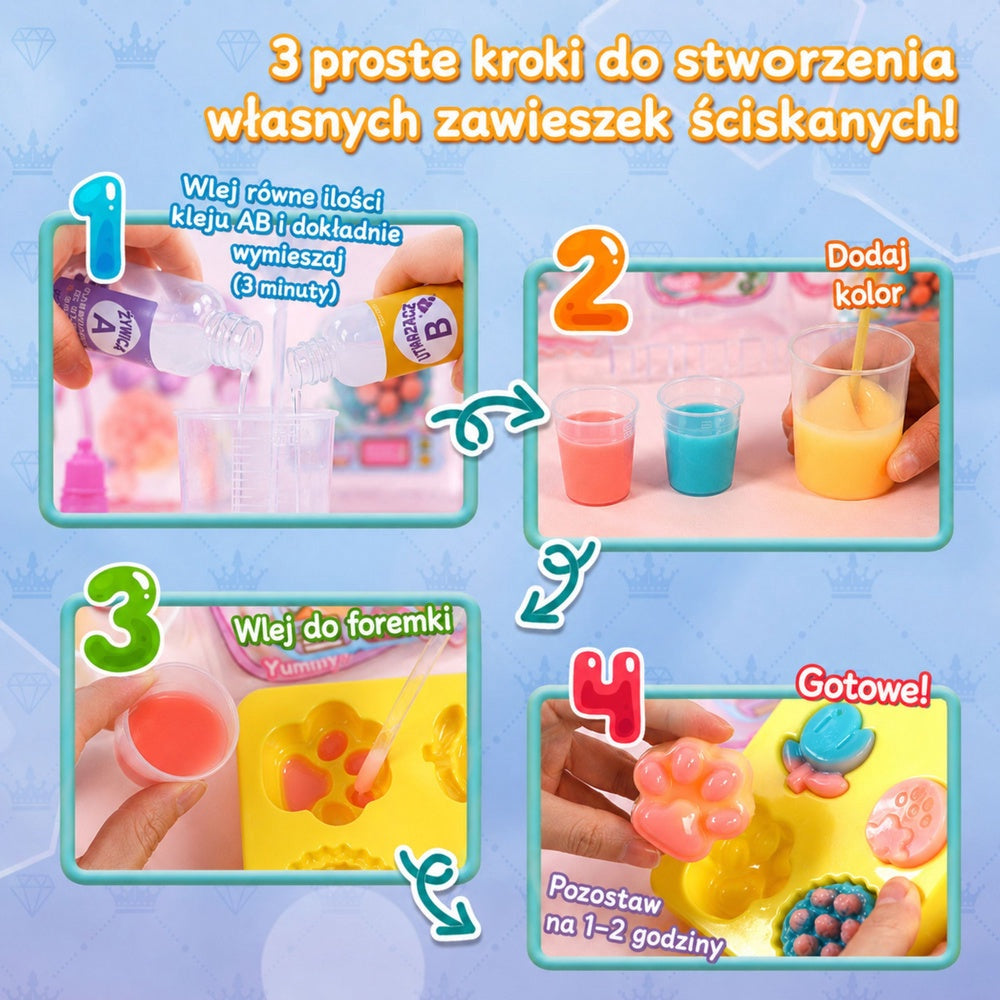 DIY squishy skaparkit kawaii kaniner & desserter – gör 6 figurer