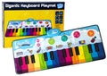 Dansmatta piano för barn 120x46 cm med 8 instrument och 10 melodier