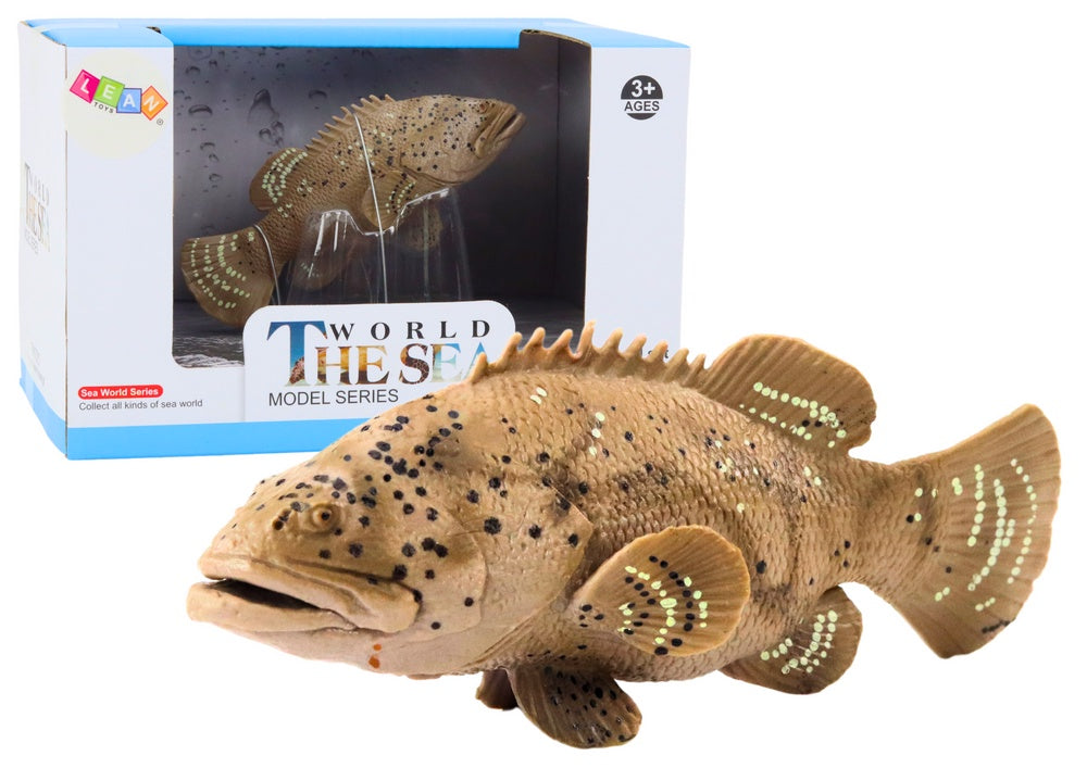 Dekorationsfigur sjöman med fisk 11 cm grå, CE/EN71 3+