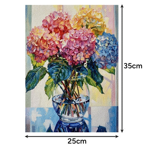 Diamantmålning set blomsterbukett 30x40 cm multicolor