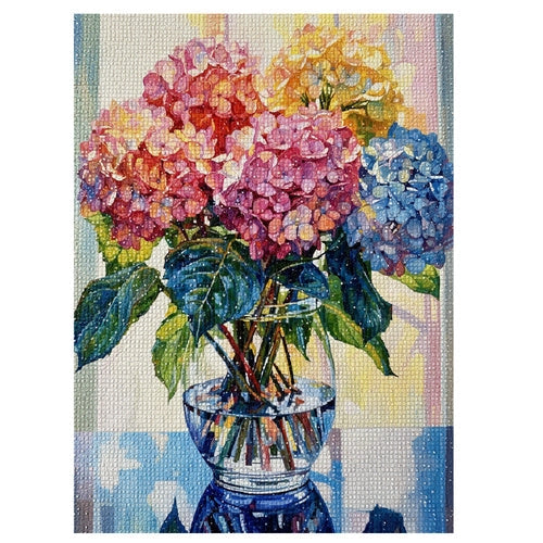 Diamantmålning set blomsterbukett 30x40 cm multicolor