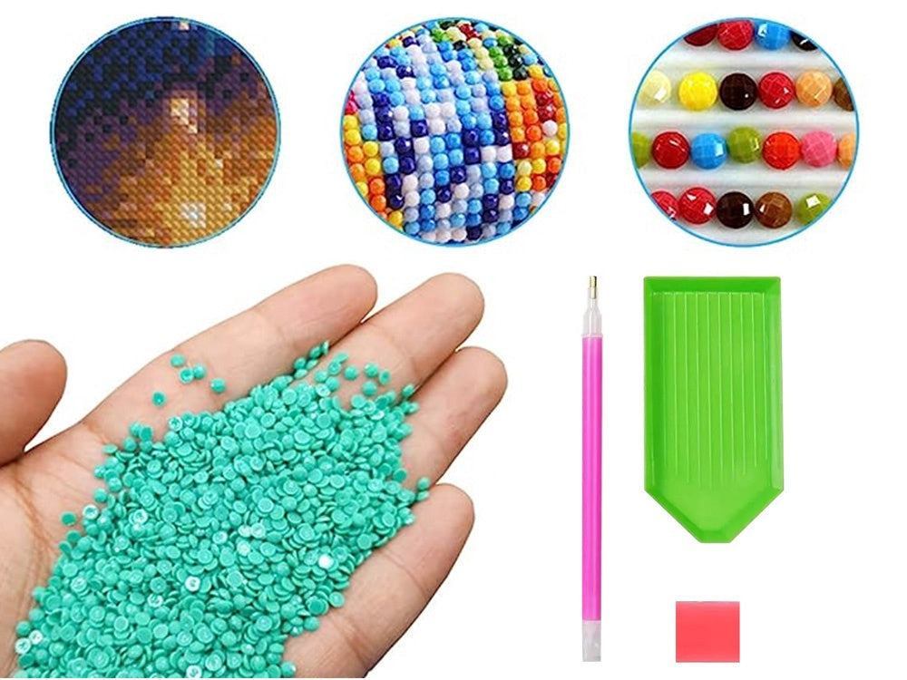 Diamond painting-set trädmotiv 30x30 cm runda diamanter