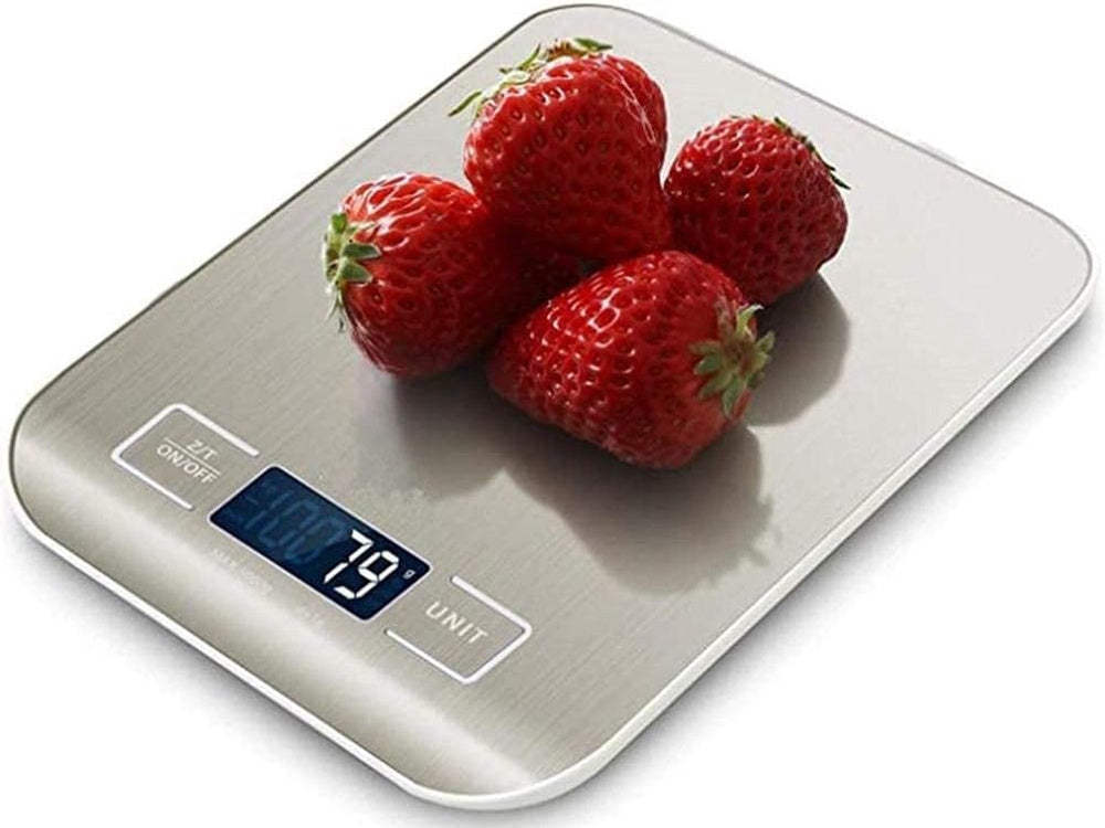 Digital köksvåg 5 kg 1 g med LCD tare inkl 2x AAA 18x14 cm