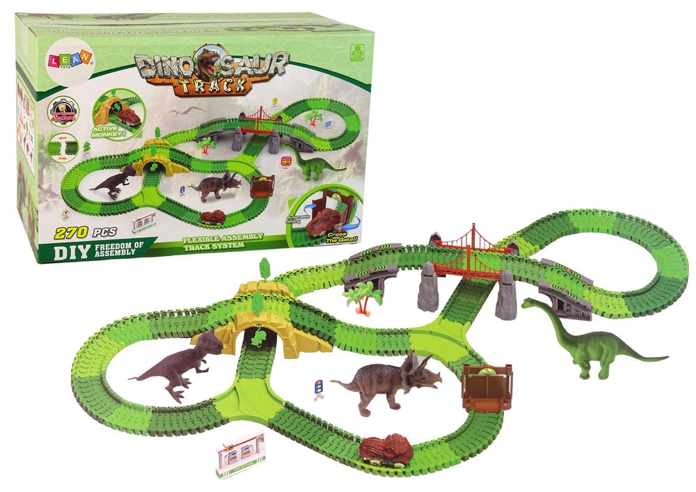Dinosauriebana leksak 270 delar med dinosaurier, träd och växter 3+