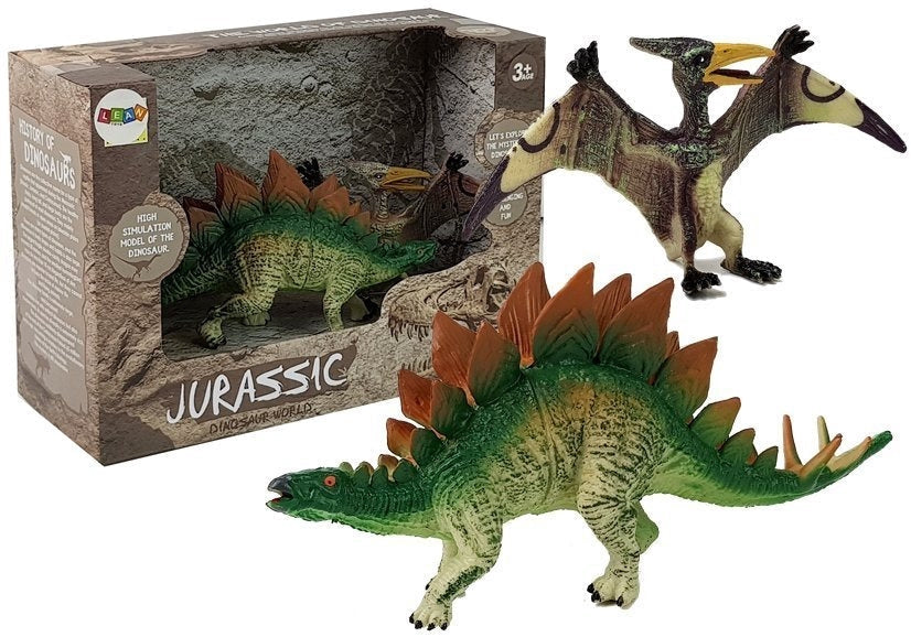 Dinosauriefigur Stegosaurus 8 cm i gummi, från 3 år, CE/EN71