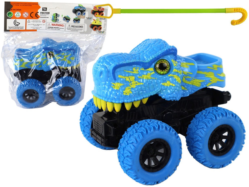 Dinosaurie leksaksfordon T-Rex friktionsdrift blå 12 cm från 3 år
