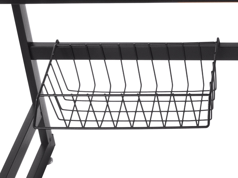 Diskställ över diskho med bestickhållare 6 krokar svart 85 cm