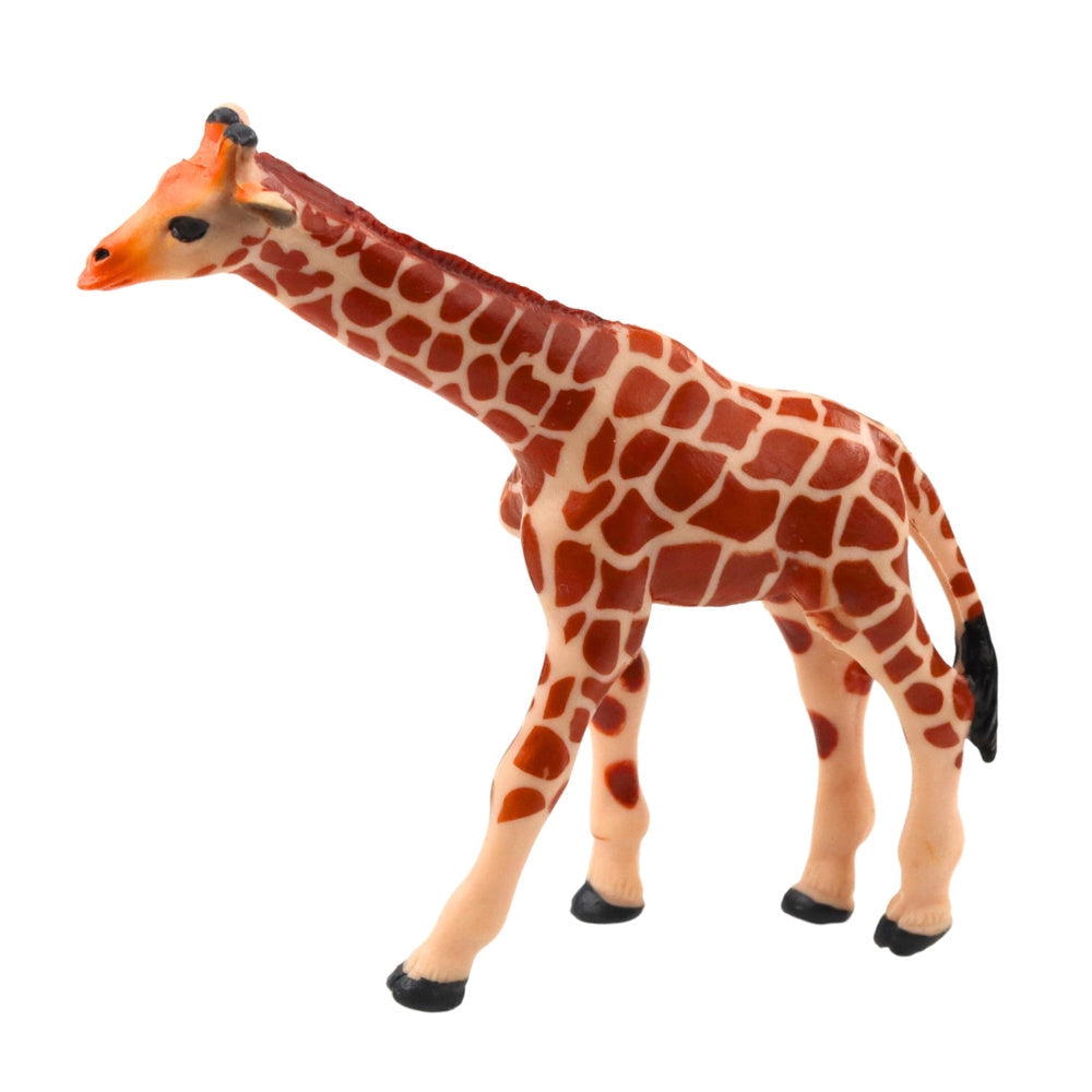 Djurfigurer vilda djur 4-pack plast 6 cm giraff flodhäst schimpans björn