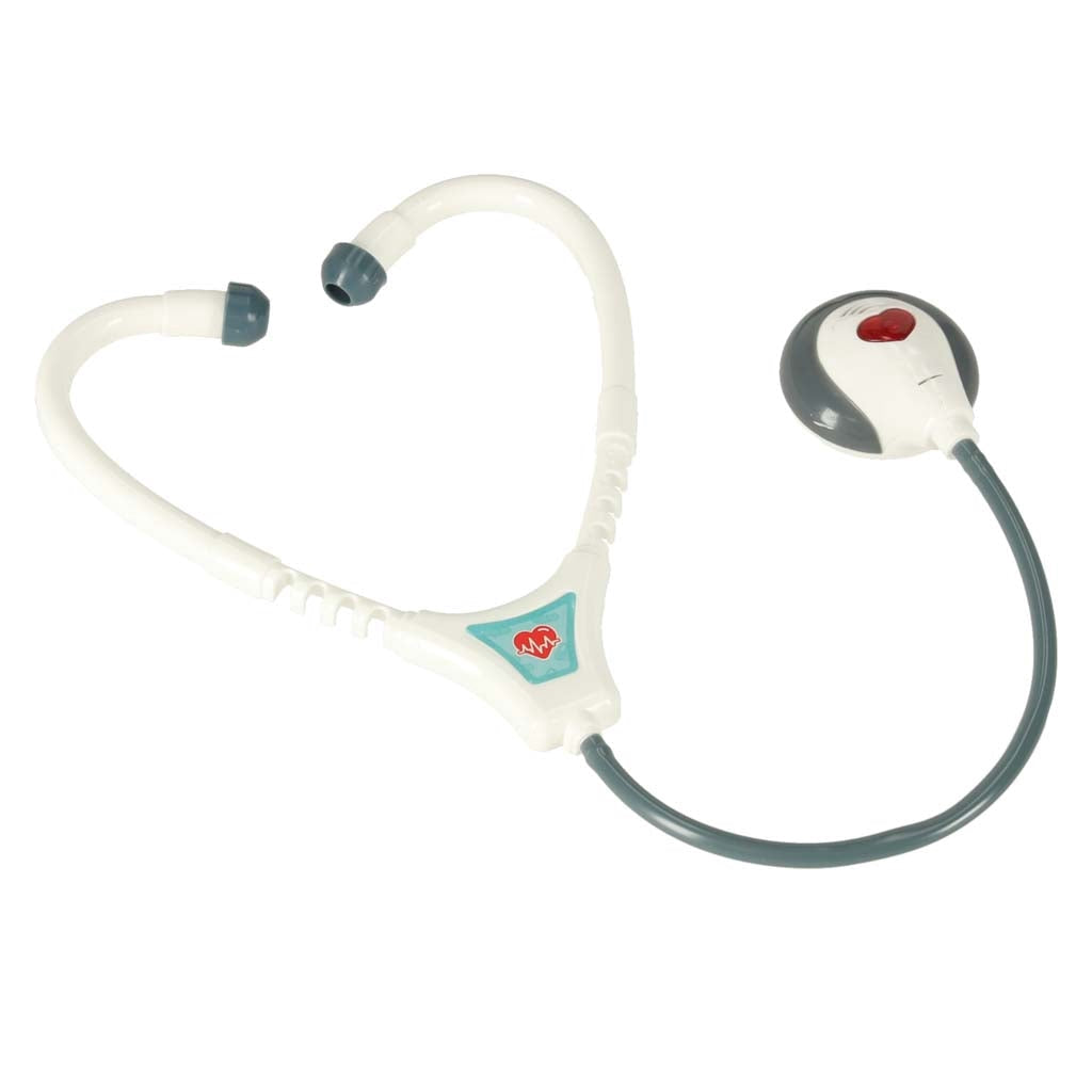 Doktorsset för barn med väska, stetoskop med ljud/ljus, termometer