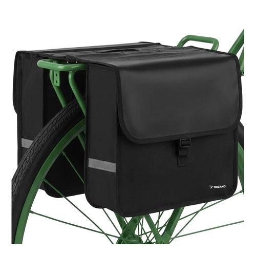 Dubbel cykelväska 28L vattentålig 600D PVC med reflex för pakethållare