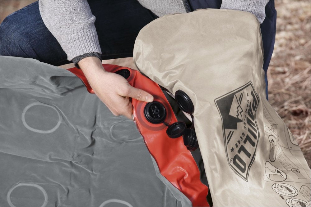 Dubbel luftmadrass 203x152x22 cm med AirCinch-pump och 2-i-1 kudde