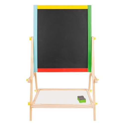 Dubbelsidig magnetisk barnritbräda med krita & whiteboard 65,5 cm