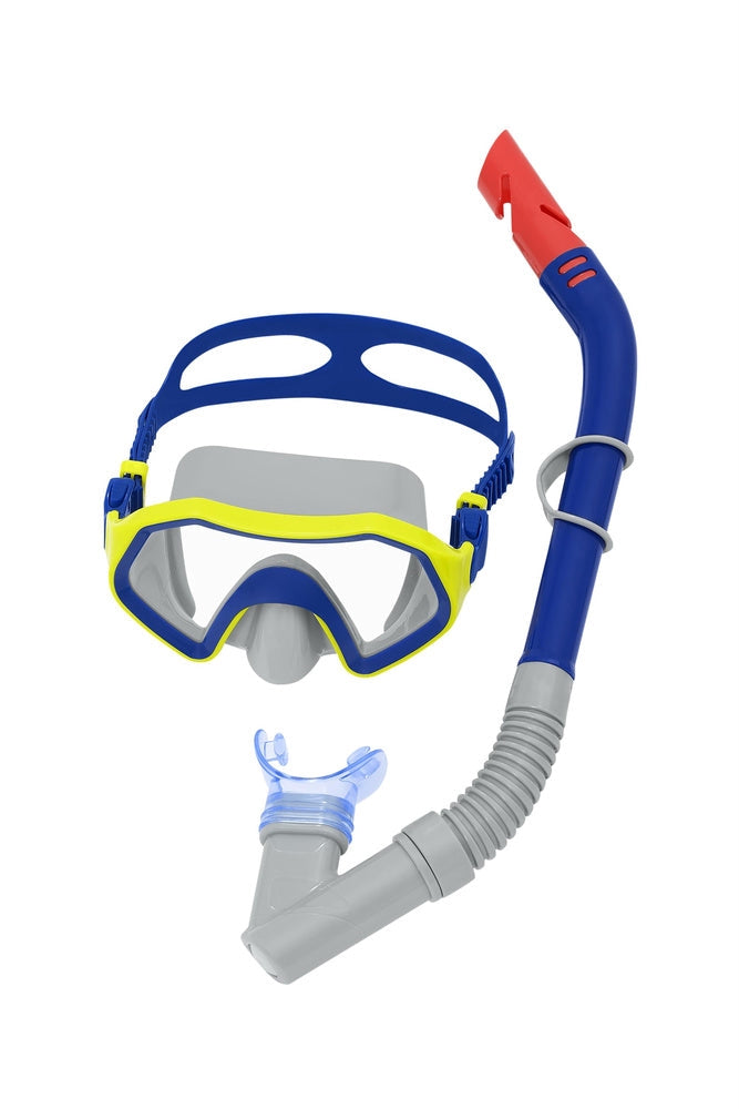 Dykset barn 7+ mask och snorkel UV-skydd anti-inflödesventil latexfri