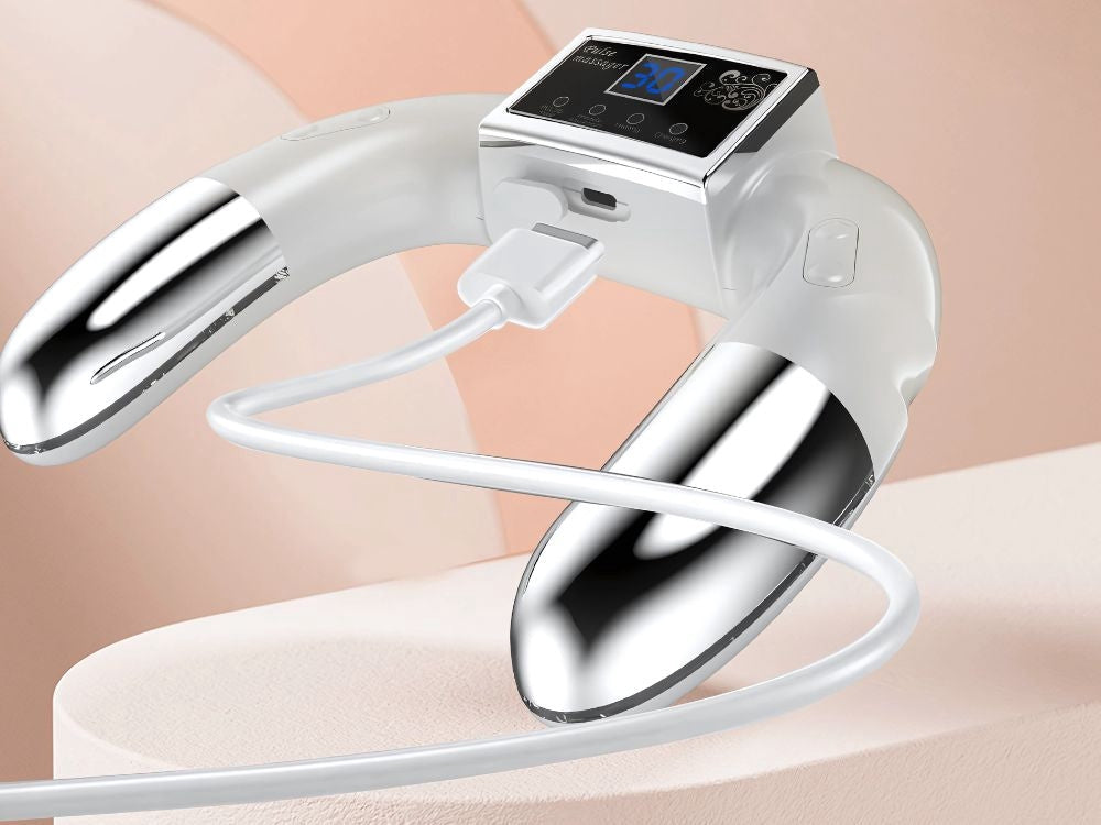 EMS handmassager med värme 7 program 50 nivåer USB 1800 mAh