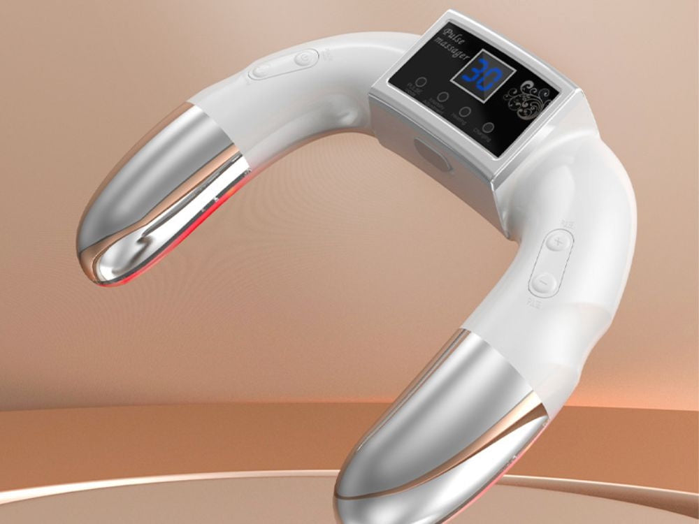 EMS handmassager med värme 7 program 50 nivåer USB 1800 mAh