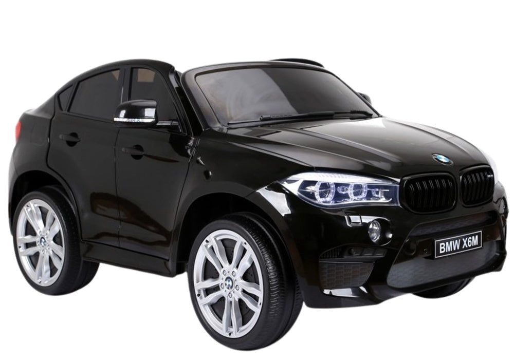 Elbil för barn BMW X6M 12V 2x120W svart med fjärrkontroll