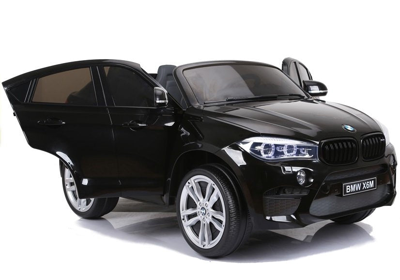 Elbil för barn BMW X6M 12V 2x120W svart med fjärrkontroll