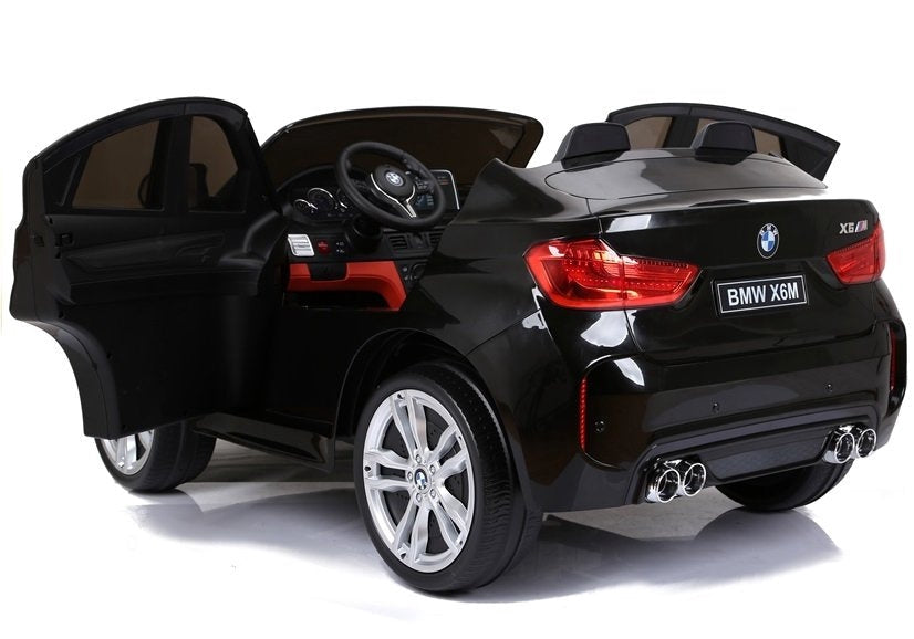 Elbil för barn BMW X6M 12V 2x120W svart med fjärrkontroll