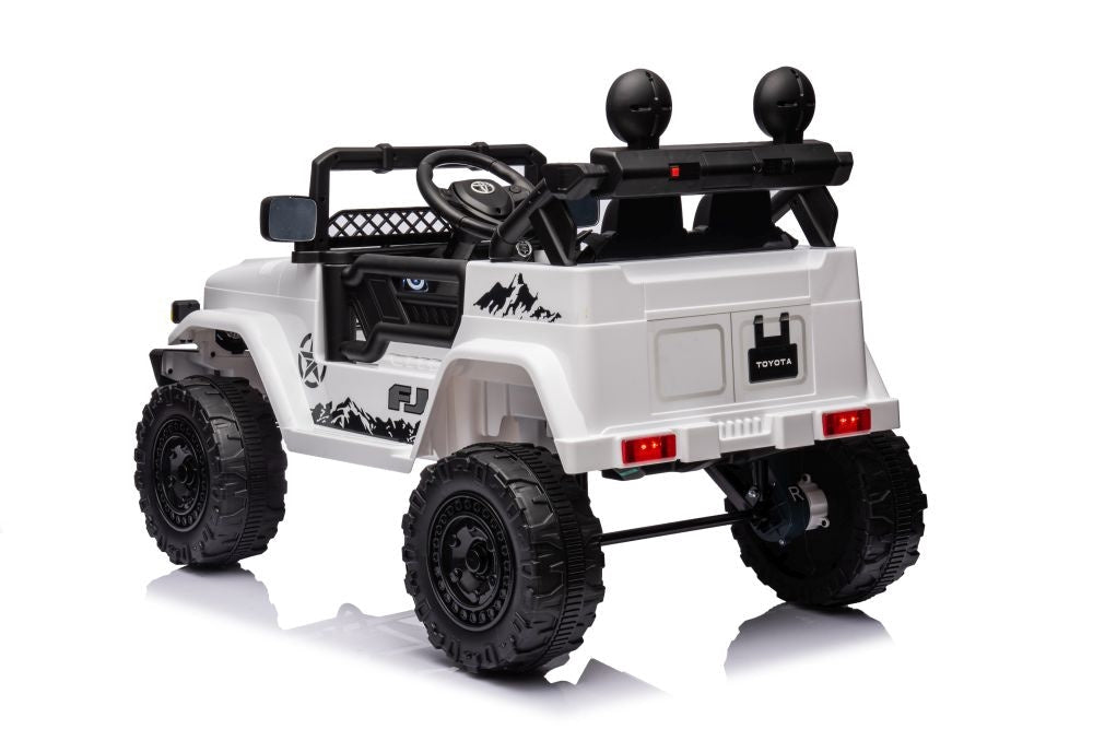 Elbil för barn Toyota FJ batteribil vit