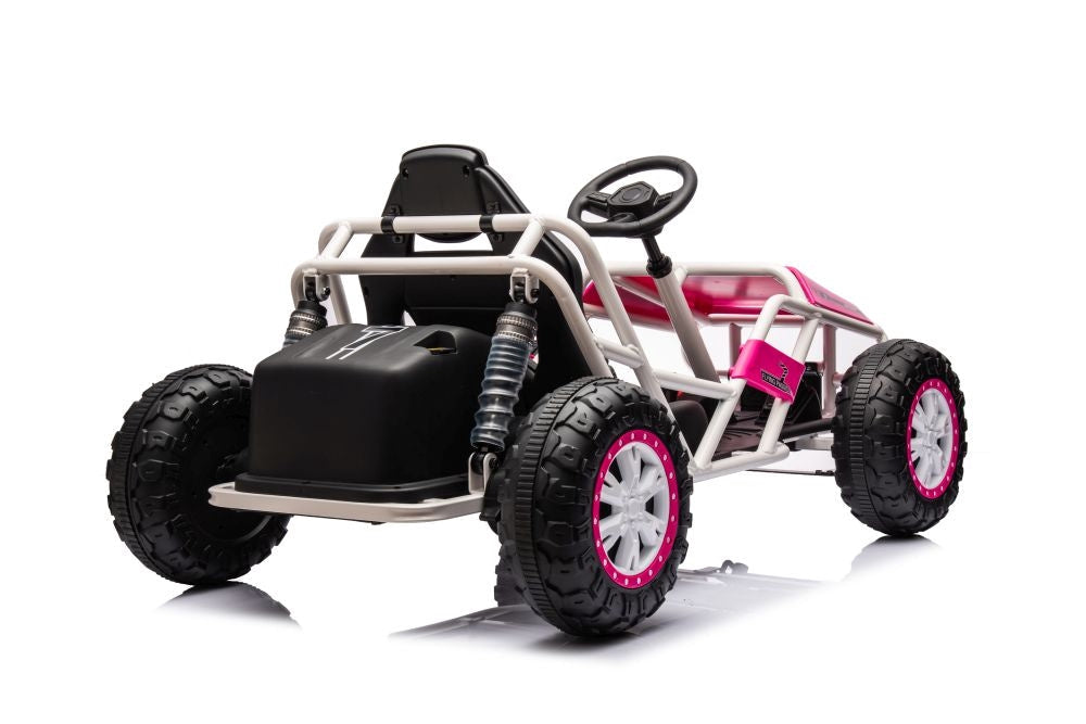 Elbil för barn buggy 24V rosa Battery Car Buggy A8812