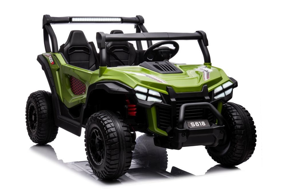 Eldriven åkbil för barn grön batteridriven ride-on bil