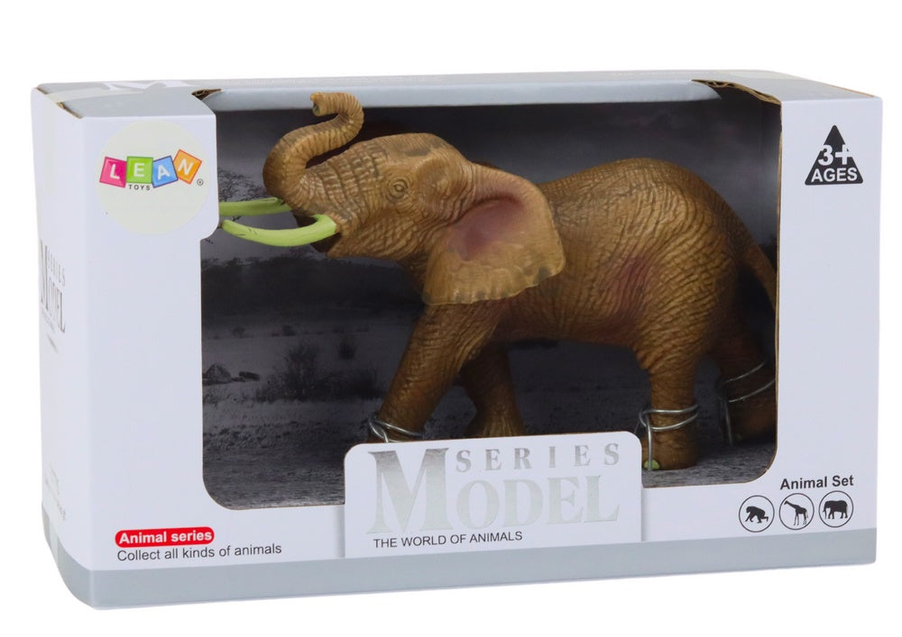 Elefantfigur afrikansk med upplyft trunk 18 cm CE/EN71 3+
