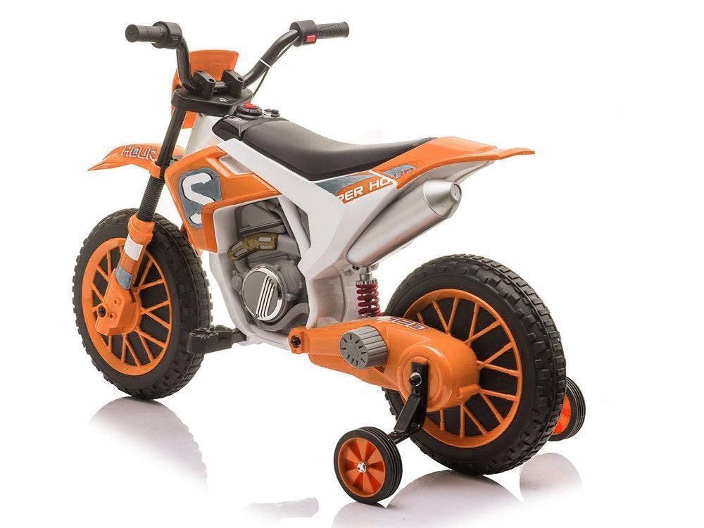 Elektrisk barnmotorcykel 12V 2x35W EVA-hjul 2 växlar orange