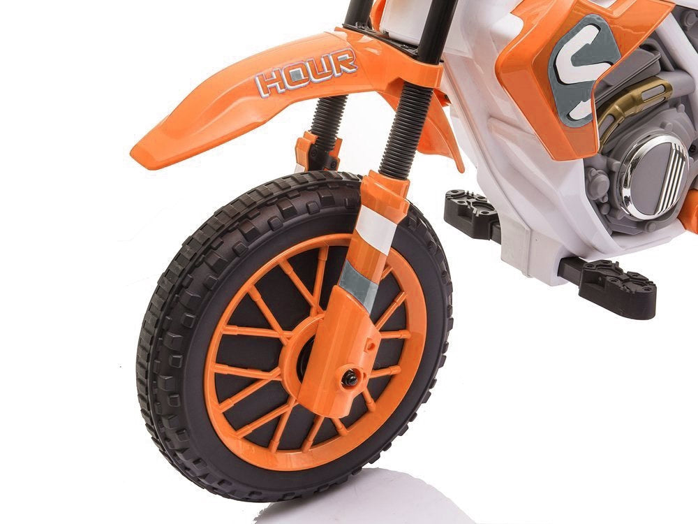 Elektrisk barnmotorcykel 12V 2x35W EVA-hjul 2 växlar orange